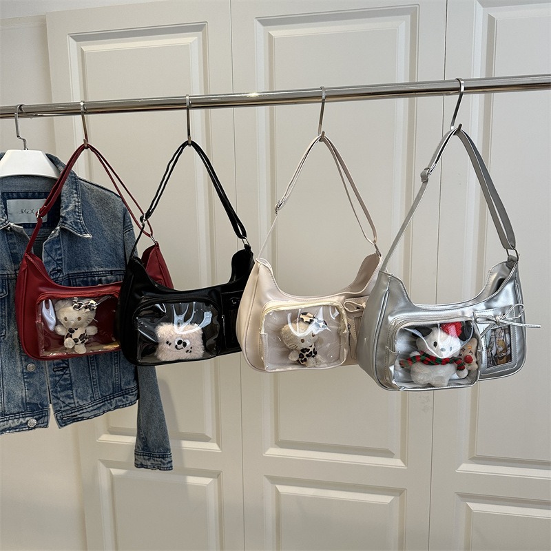 Korean Shoulder Bag Women, Transparent Ita Bag School, Crossbody Bag Female, Japanese Designer Preppy Purse Handbag