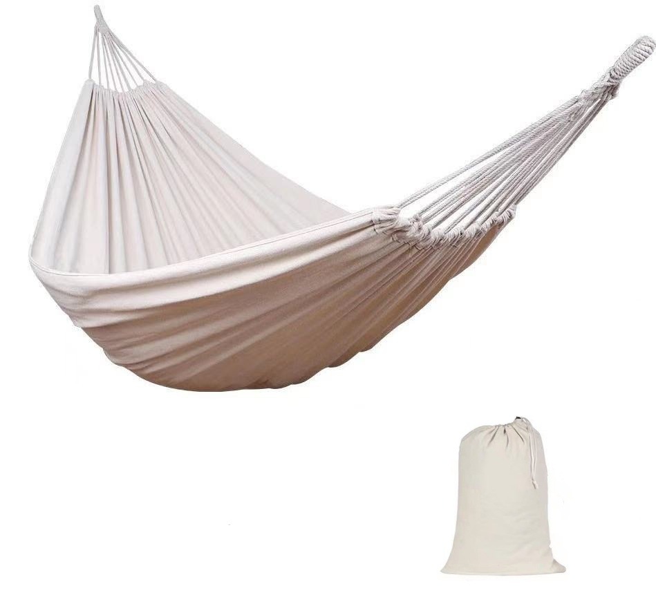 Extra Wide person hammock Portable canvas hammock for Beach Backyard Camping