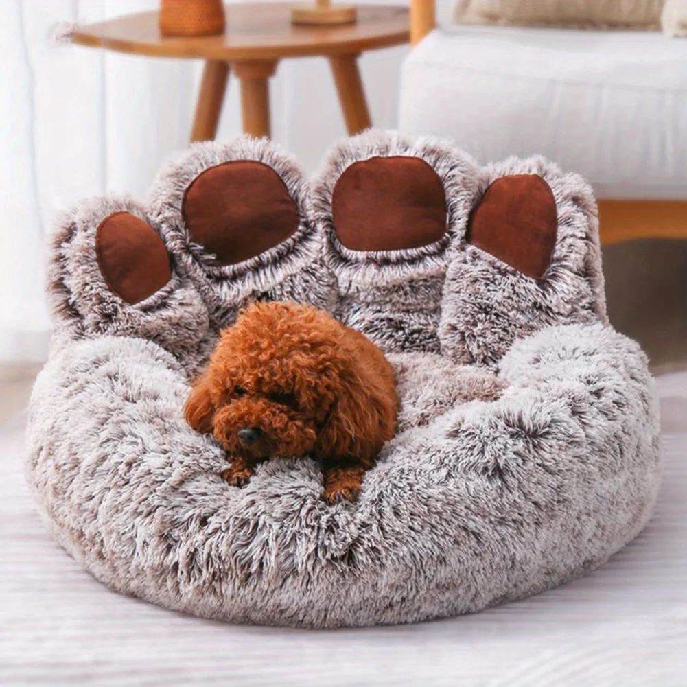 Bear Paw Shape Cozy Pet Sofa Bed