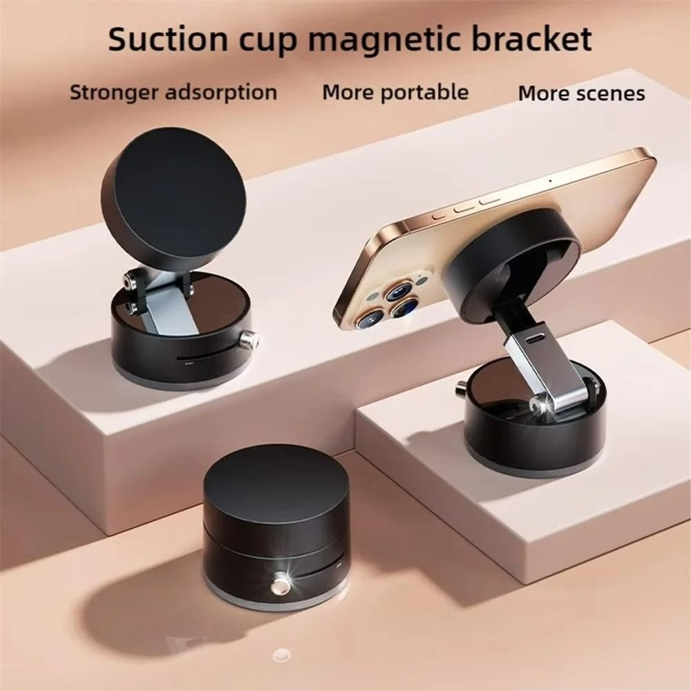 Mini Dual-Sided Magnetic Vacuum Suction Phone Stand