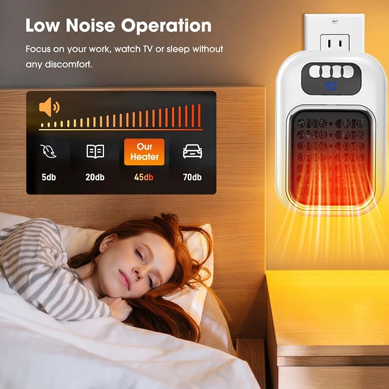 Xiaomi Compact Wall-Plug Portable Room Heater with Timer & Adjustable Thermostat