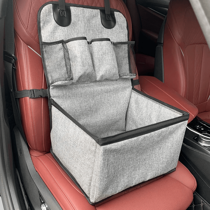 Dog Car Seat Booster for Small to Medium Pets with Storage Pockets