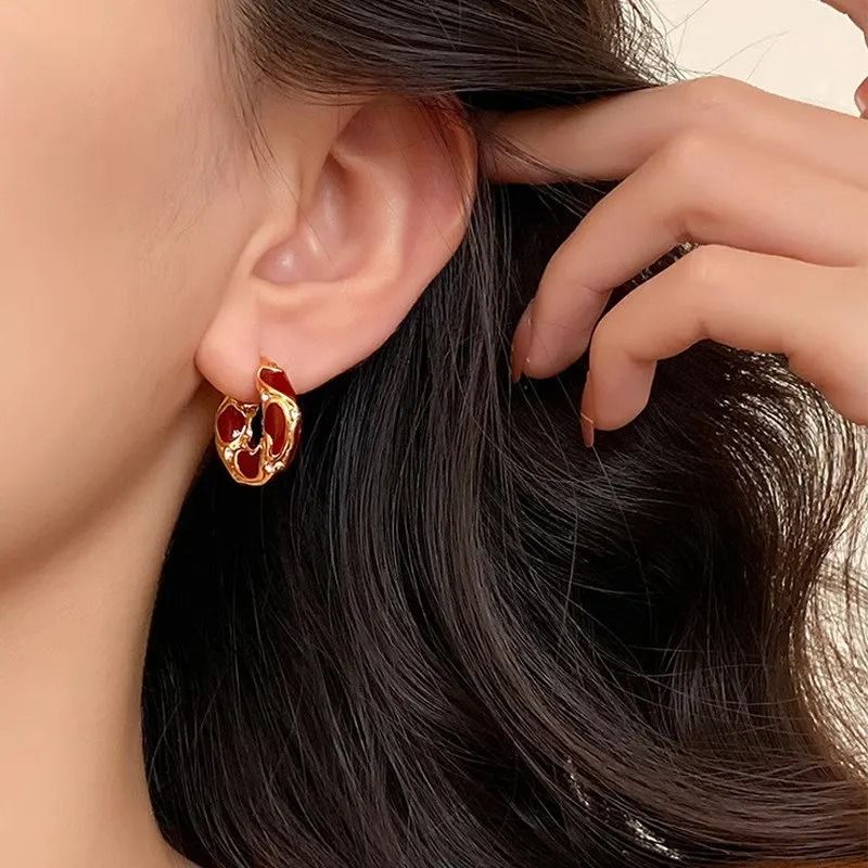 Elegant Crystal Hoop Earrings