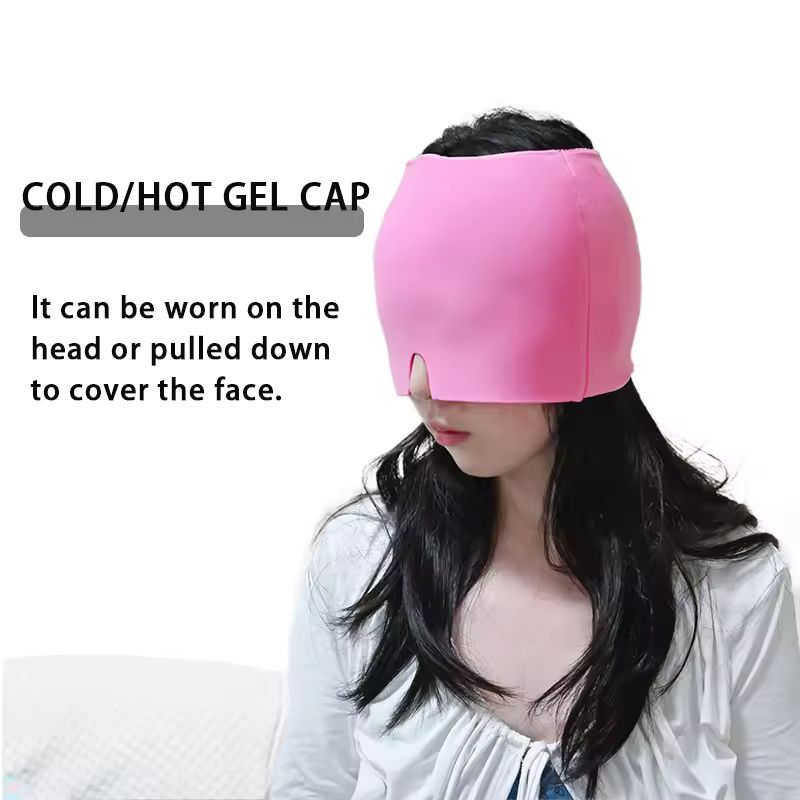 Gel Ice Cap Migraine Headache Relief Cold Compress Wrap