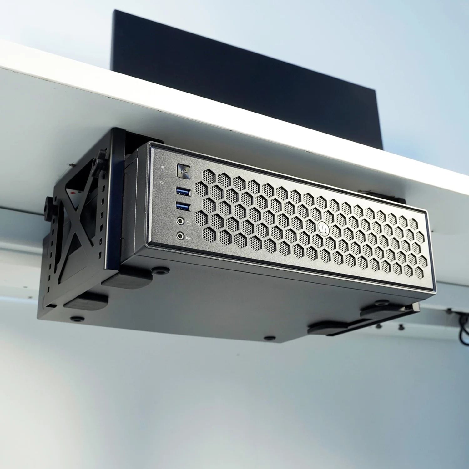 Adjustable Under Desk PC And NAS Mount Bracket Holder