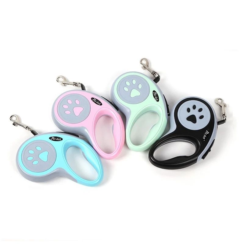Durable Nylon Dog Leash Retractable & Extending Cat Lead, Automatic Puppy Walking Running Traction Roulette
