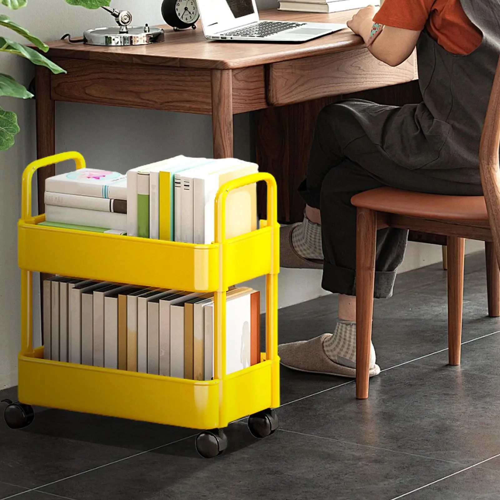 Two Tier Rolling Storage Trolley Organizer