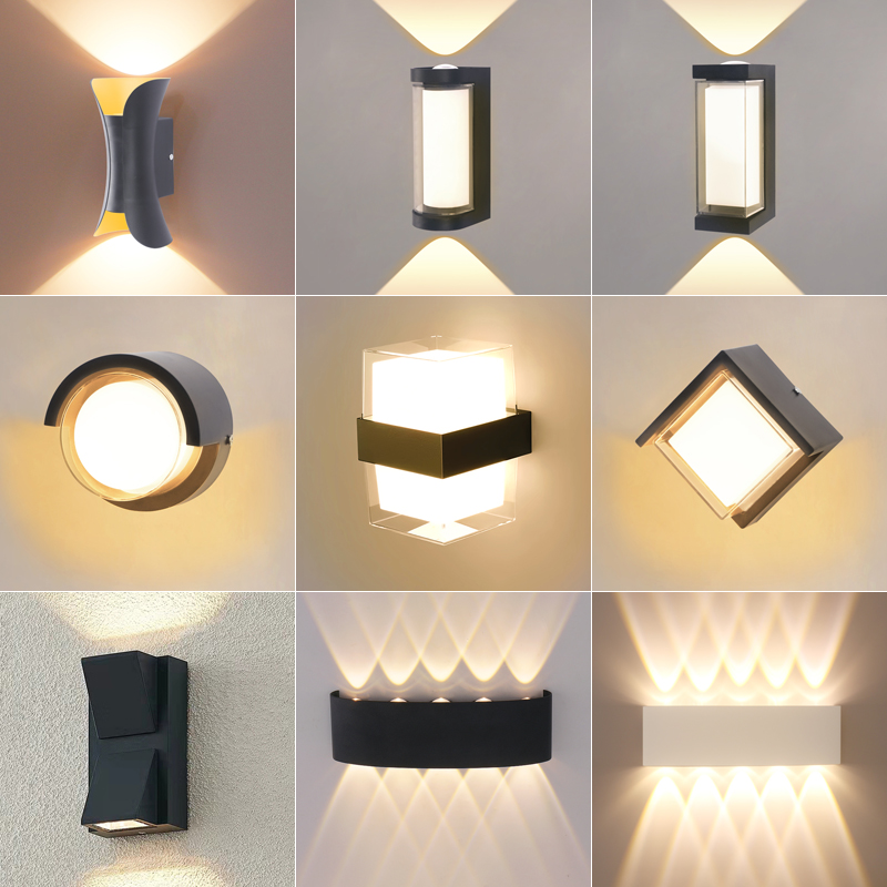 Indoor Wall Lamp for Living Room Bedroom Hallway, Waterproof Outdoor Garden Light