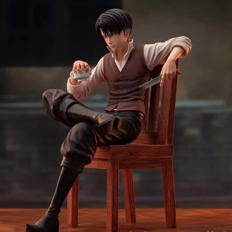 Levi Ackerman Attack on Titan Figure 19cm Anime Statue Collectible GK Model