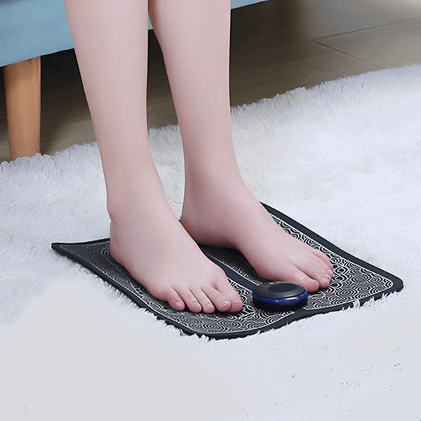 Foot Therapy at Home - Easy-to-Use EMS Acupoints Stimulator Massage Foot Mat, Reduces Swelling & Relieves Pain