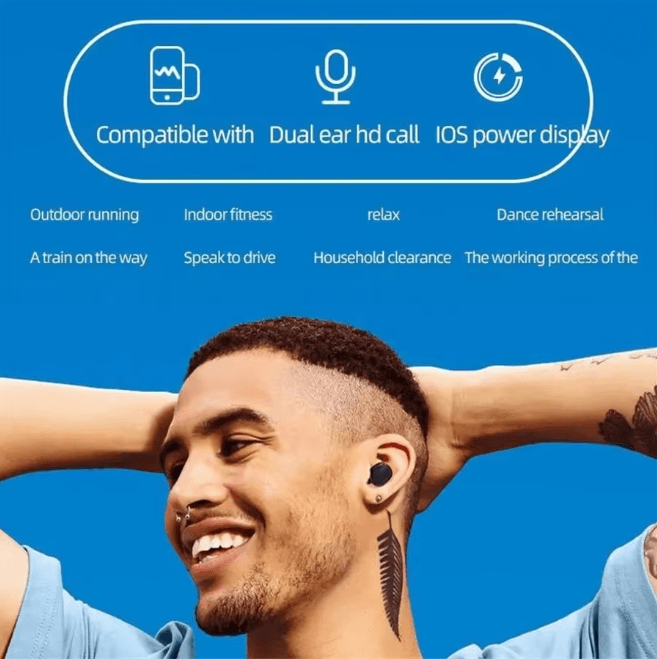 A6S Wireless Bluetooth Earbuds with LED Display Charging Case