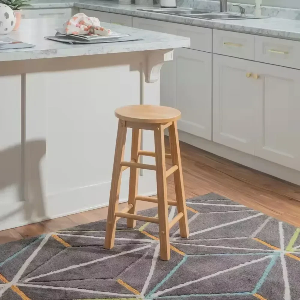 Nordic Style Solid Wood Bar Stool, Multifunctional High Chair, Minimalist High Stool for Southern Home
