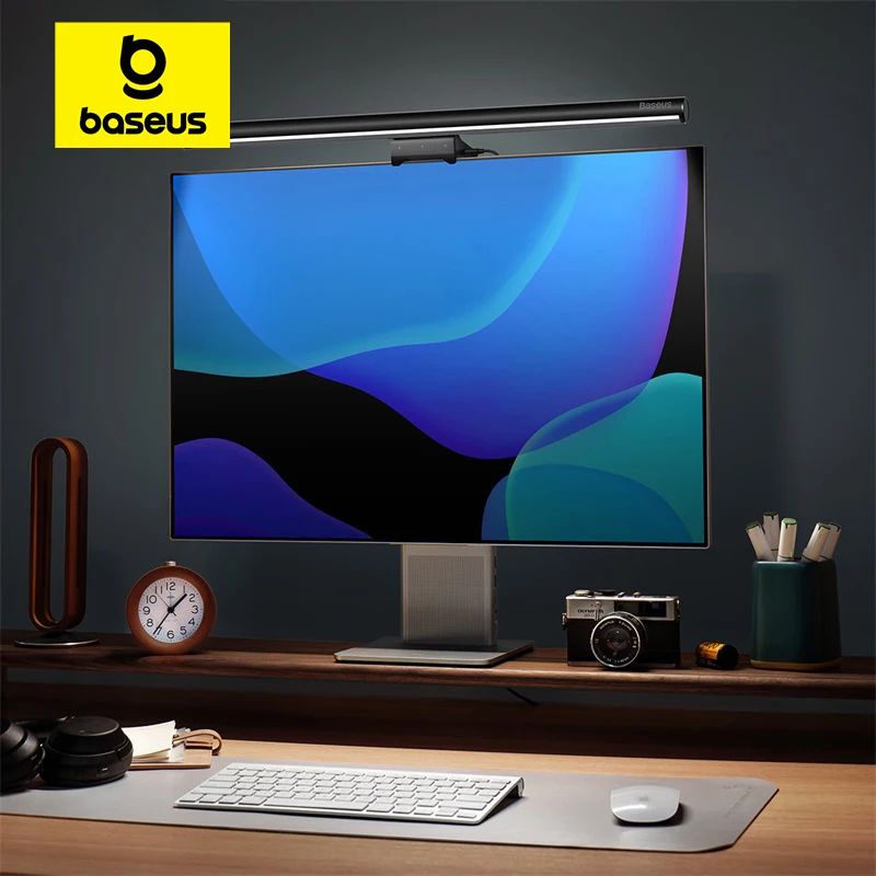 Baseus LED Screen Light Bar – USB Monitor Lamp with Touch Control, Dimmable Eye-Care Desk Light for Laptop & PC