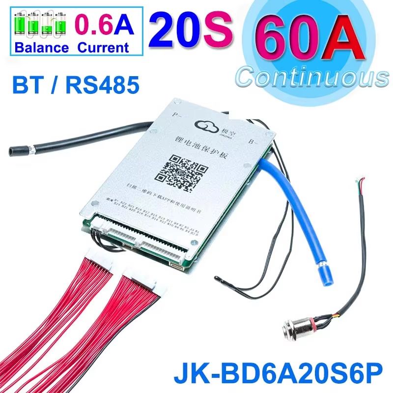 JK-BMS Smart Bluetooth Active Balance Battery Management System – Li-ion, LiFePO4, LTO Battery Protection 12V–48V 200A–3