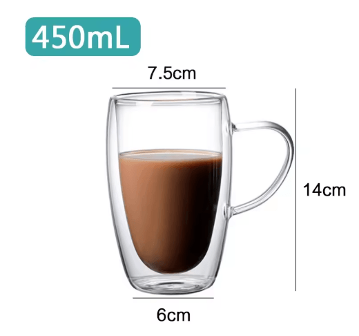 Transparent Heat-Resistant Glass Tumbler Creative Coffee Whiskey and Cocktail Mug