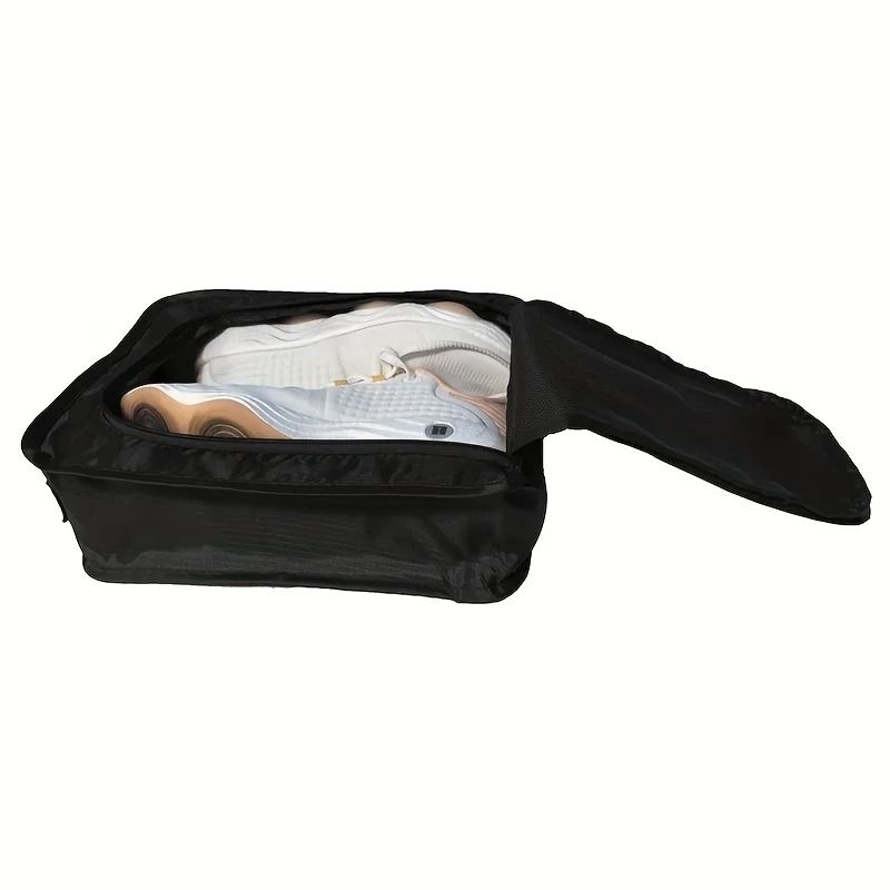 Portable Folding Travel Shoe Bag with Waterproof Nylon Mesh for Beach and Storage Use