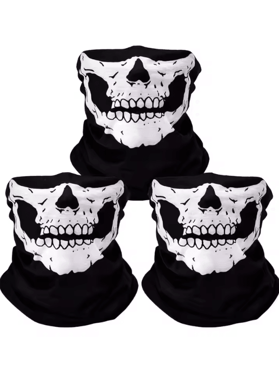 Breathable Skull Balaclava Face Mask Seamless Neck Gaiter Headwear