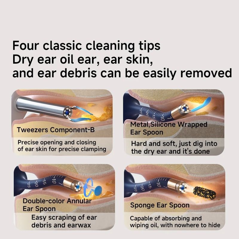 Bebird EarSight Plus Wireless Ear Cleaner with 10MP HD Camera – Safe Earwax Removal Tool with 6 LED Lights