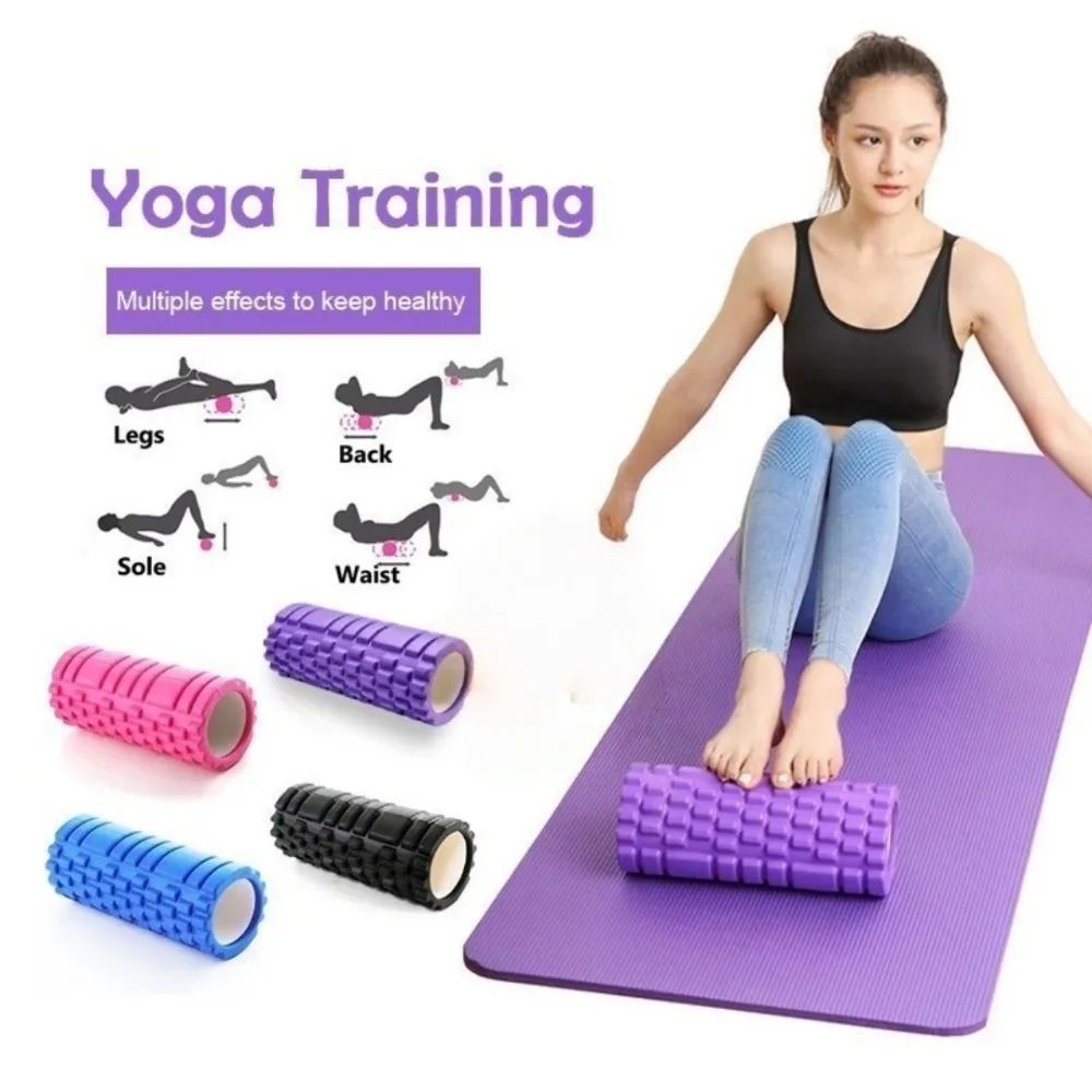 Compact Pilates Yoga Foam Roller - Deep Muscle Massage & Recovery Column