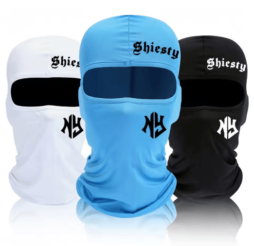Letter Print Balaclava Face Mask Windproof and Sun Protection Cycling Hat Unisex
