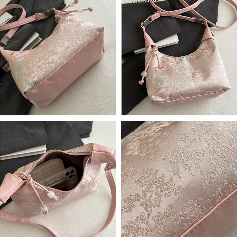 Embroidered Handbag Elegant Crossbody Shoulder Bag for Women