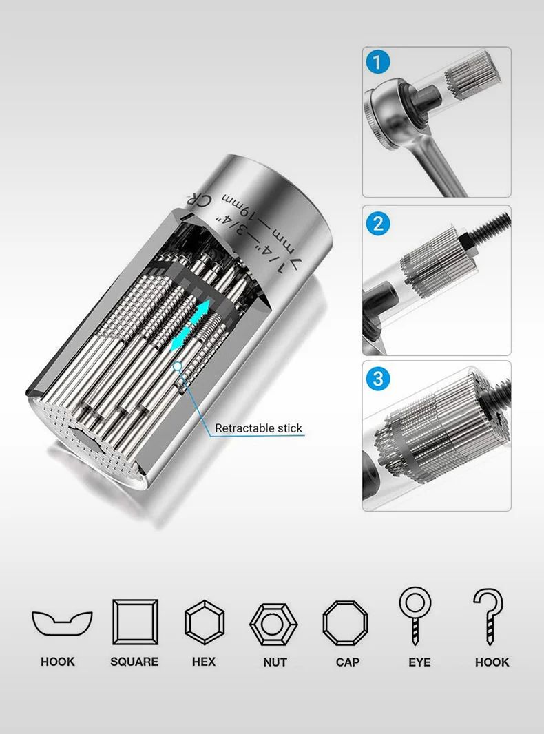 Multifunctional Magic Socket Wrench Tool Set