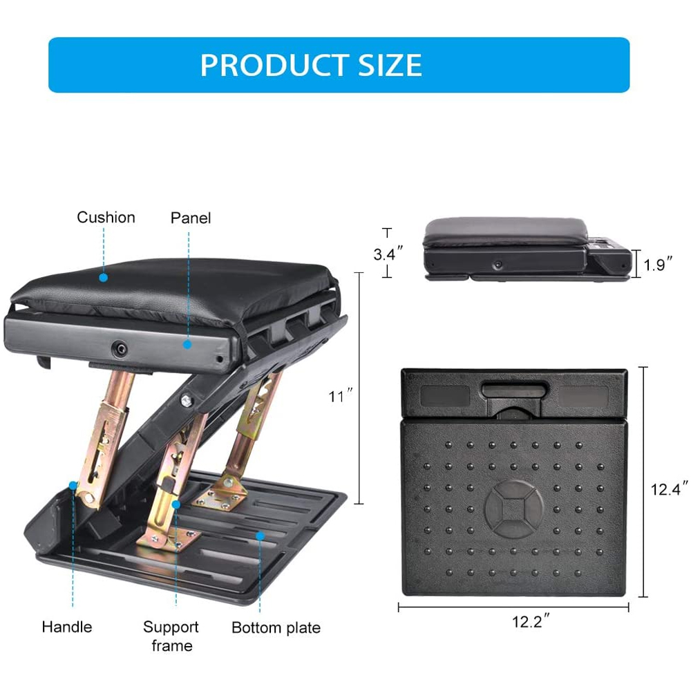 Adjustable Footrest with Removable Soft Pad, Load Massaging Beads, Home Use