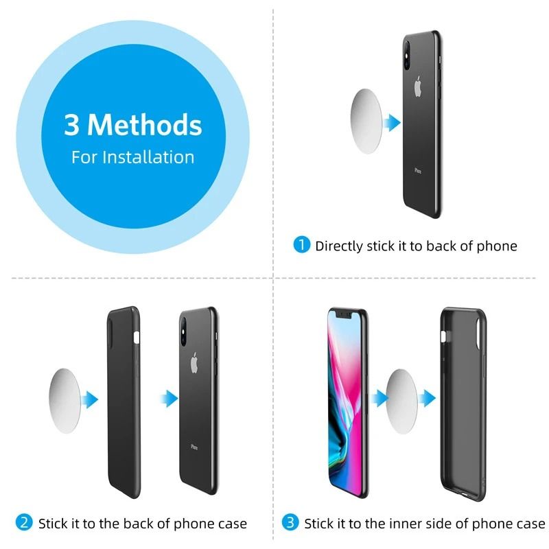 360 Degree Magnetic Car Phone Holder Air Vent Mount Metal Stand