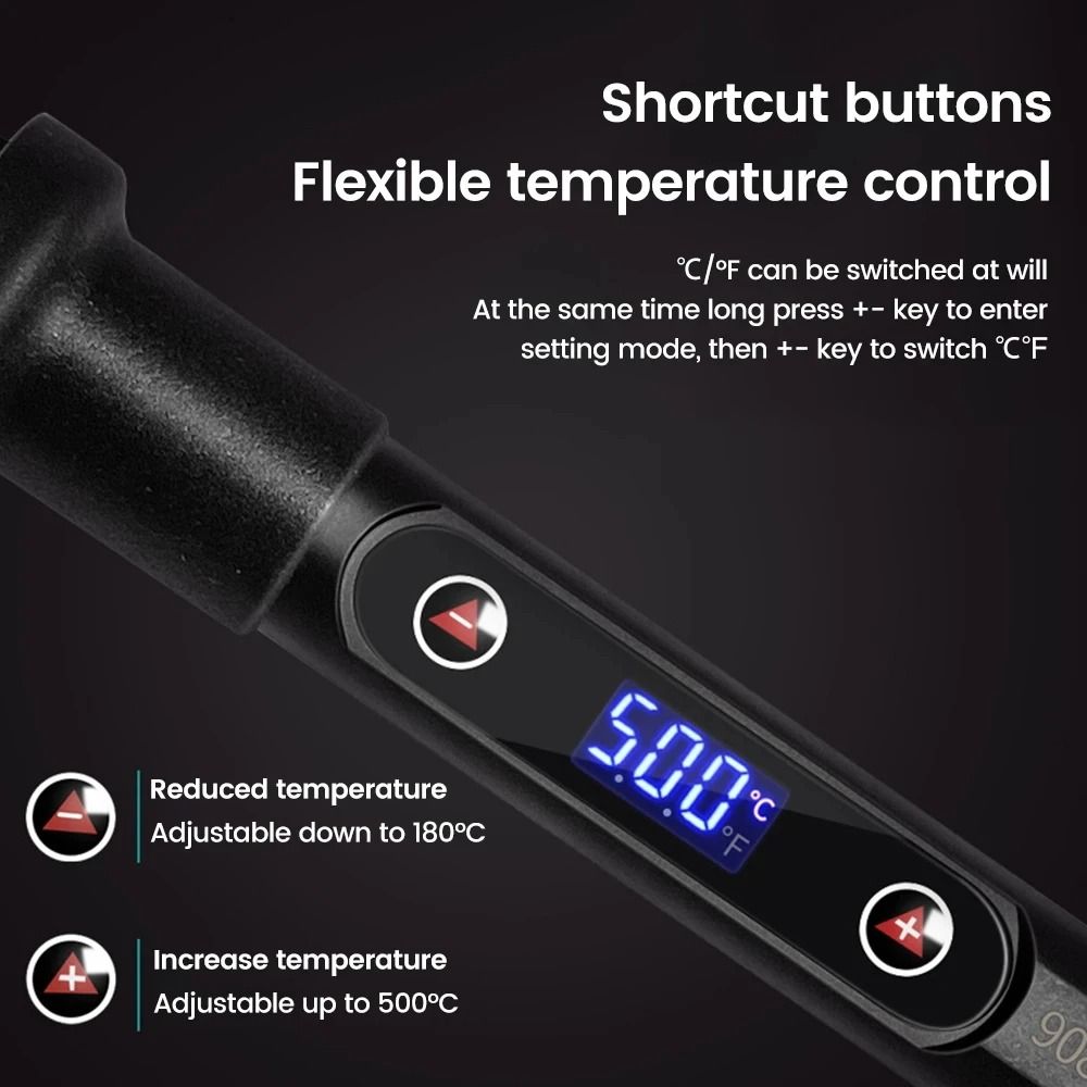 Electric Soldering Iron Kit With LCD Display And Adjustable Temperature