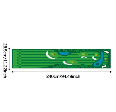 FlexPutt Foldable Golf Putting Mat – Portable Golf Putting Practice Mat for Home Training