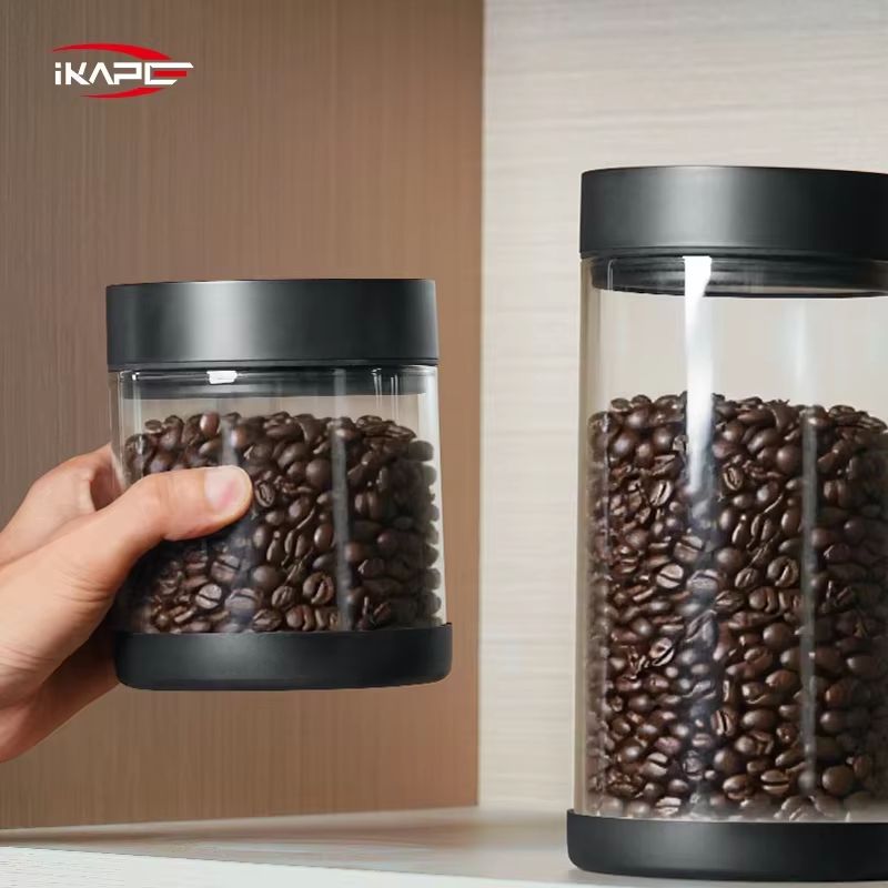 IKAPE Coffee Beans Vacuum Sealed Tank With Electric Digital Display – Smart Coffee Storage Canister