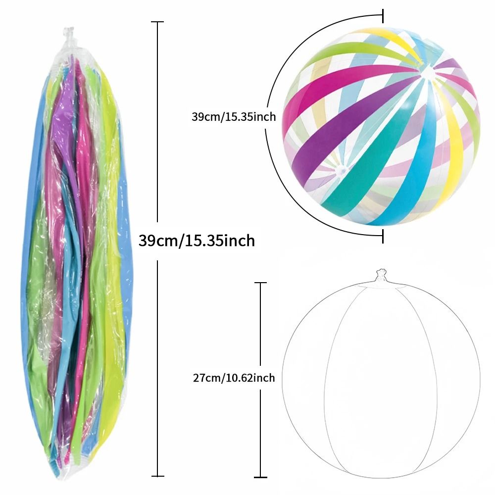 Inflatable Colorful Transparent Beach Ball