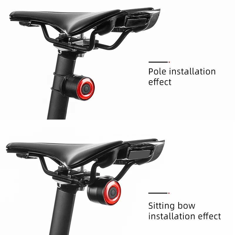 ROCKBROS Smart Brake Bicycle Tail Light USB Rechargeable Waterproof Rear Light