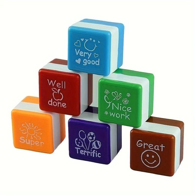 Teacher Praise and Encouragement Stamp Set 6 Piece