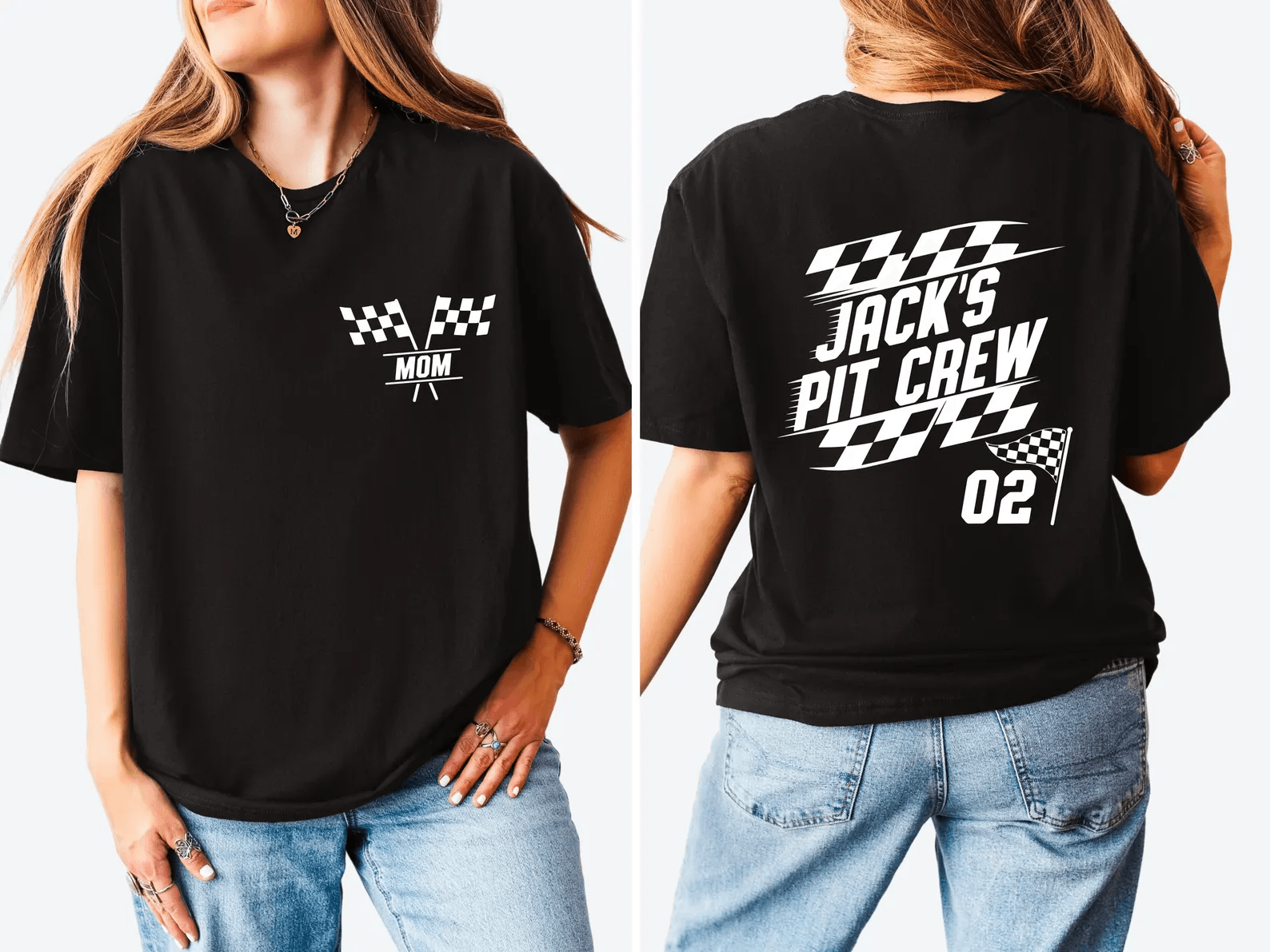 Personalized Racing Shirt – Custom Pit Crew & Family Tee