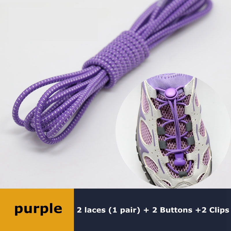 Elastic No Tie Shoelaces, Quick Rubber, Sneakers, Lazy Laces, Round Shoestrings, Stretching Lock
