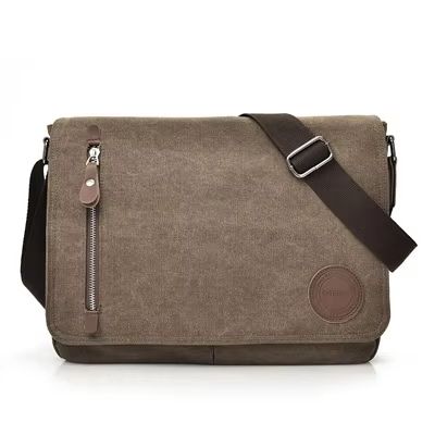 Men's Retro Canvas Crossbody Messenger Bag Large Travel Satchel Briefcase Style