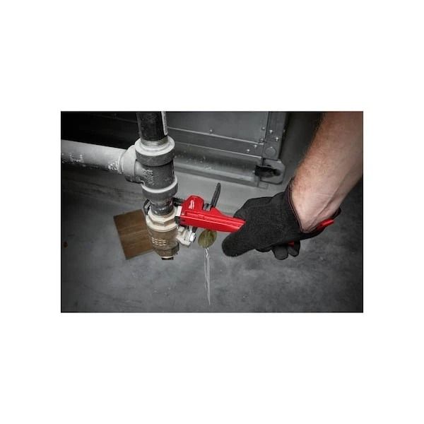 Straight Pipe Wrench Jaw Capacity Ergonomic Grip