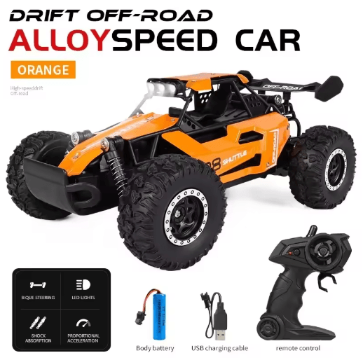 116 High Speed Off Road RC Car with LED Lights and 2.4GHz Control