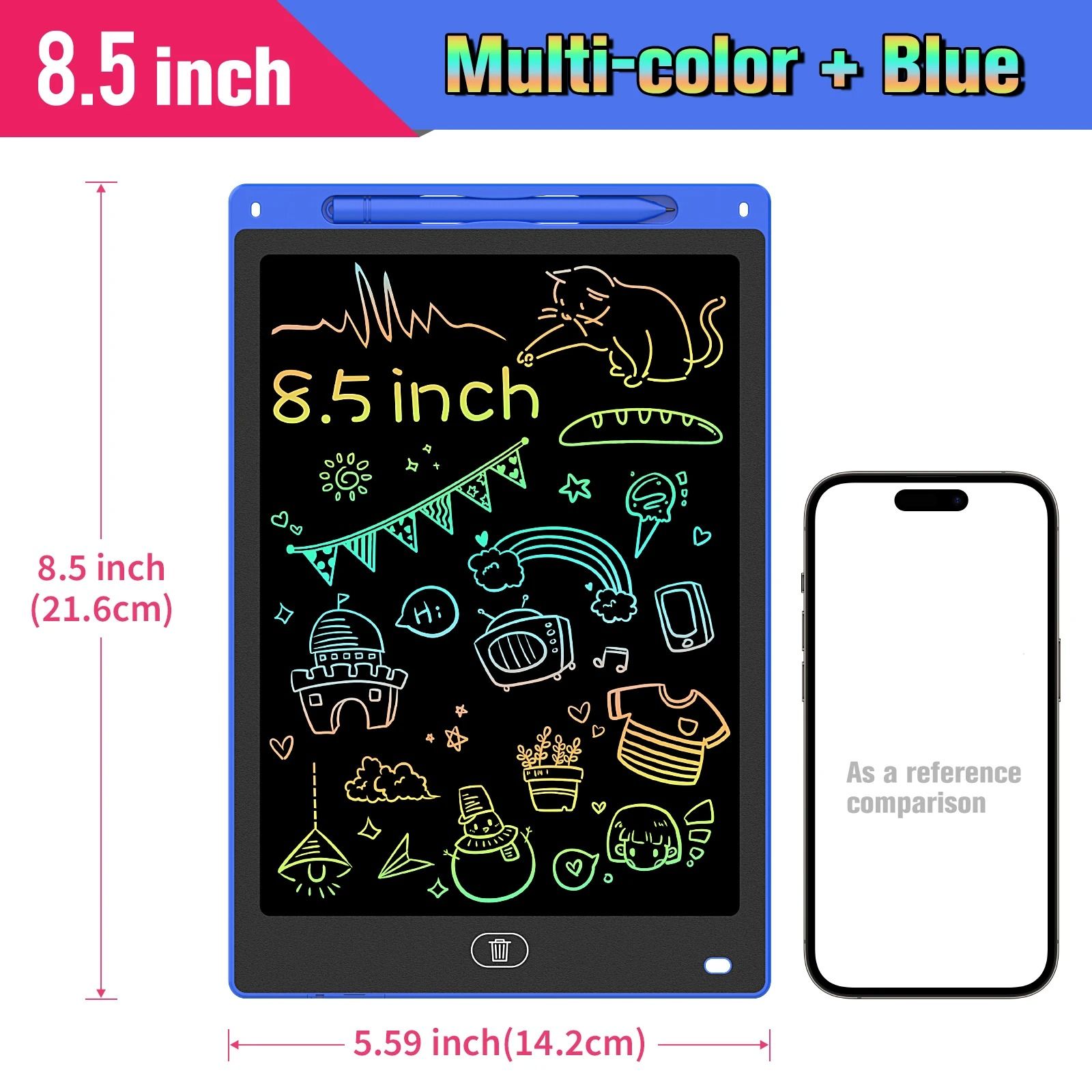 LCD Writing Tablet Digital Drawing Pad for Kids 8.5 10 and 12 Inch