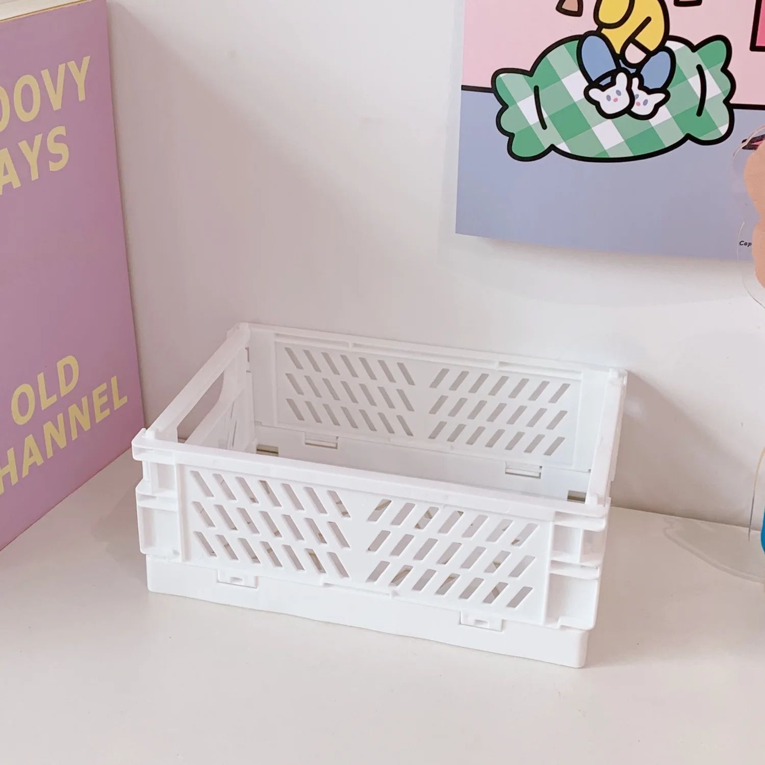 Mr.paper Stackable Foldable Plastic Stationery Holder Set