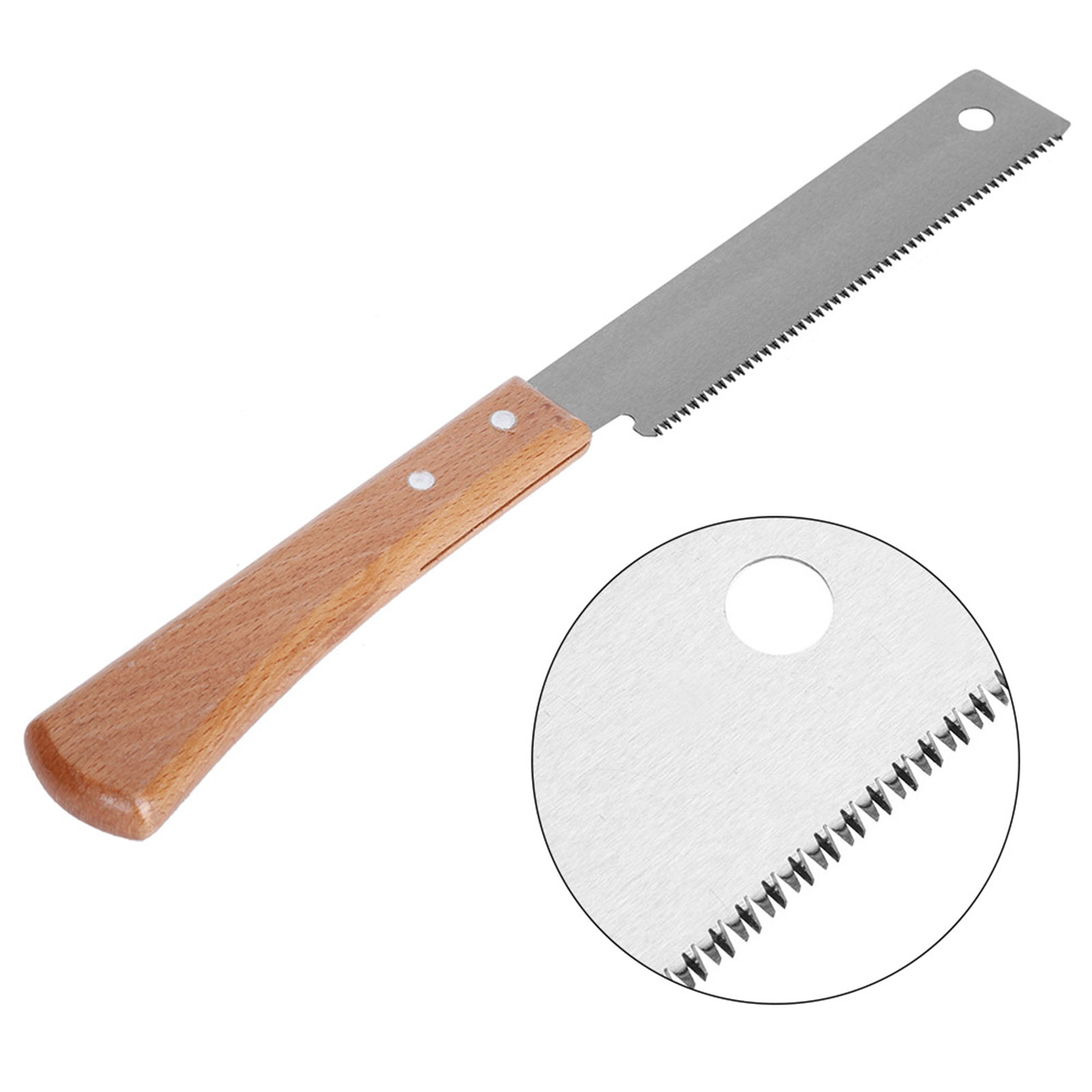 Compact Wood Hand Saw Wooden Handle Precision Cutting Tool for Woodworking