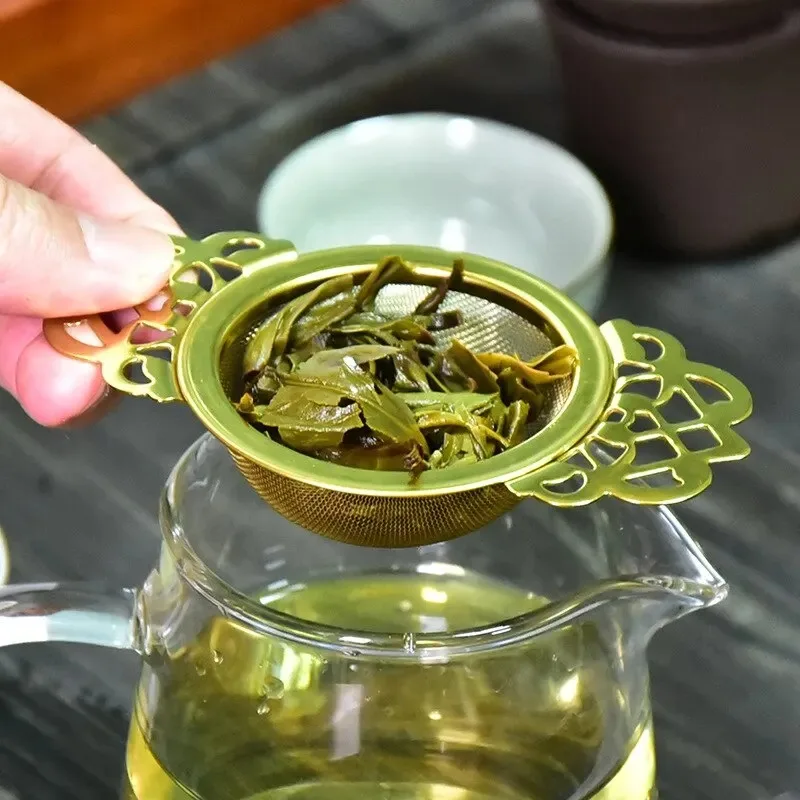 Double Ear Stainless Steel Tea Infuser with Fine Mesh and Lid