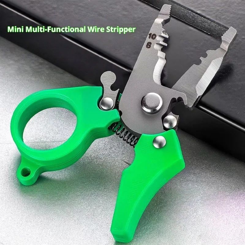 Pocket-Size Multi-Function Wire Stripping Pliers – Compact Electrician Cutter & Crimping Tool