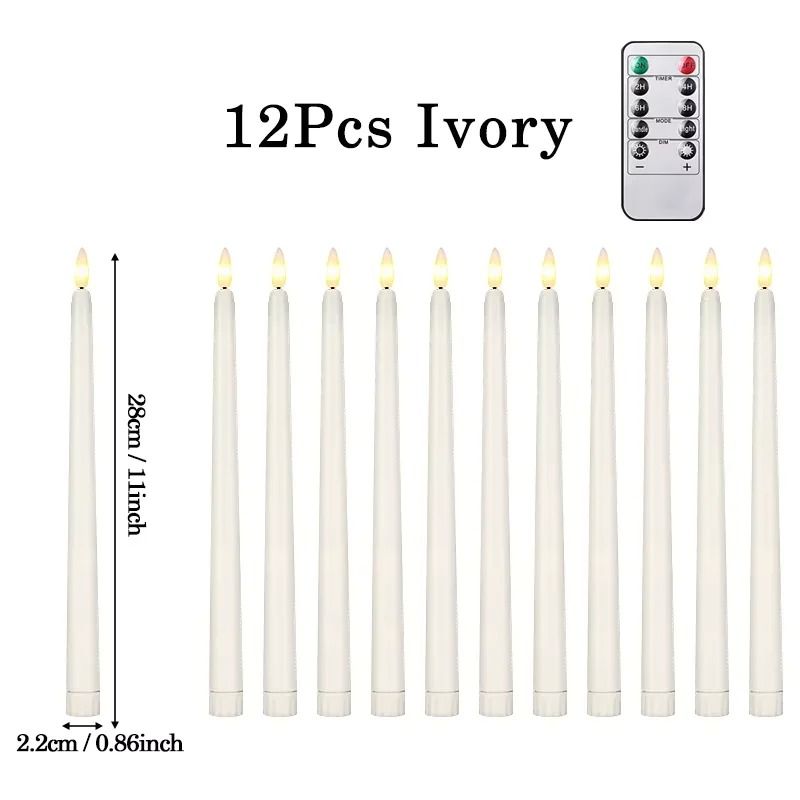 Flameless LED Taper Candles | Battery Operated Flickering Faux Candles