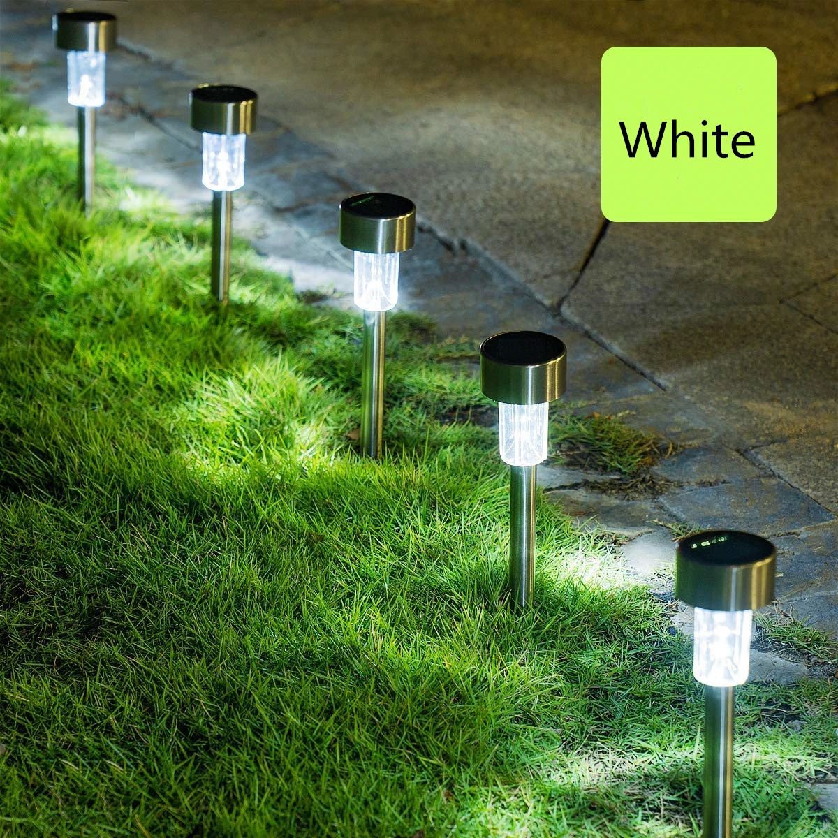10 Piece Solar LED Garden Path Lights Set