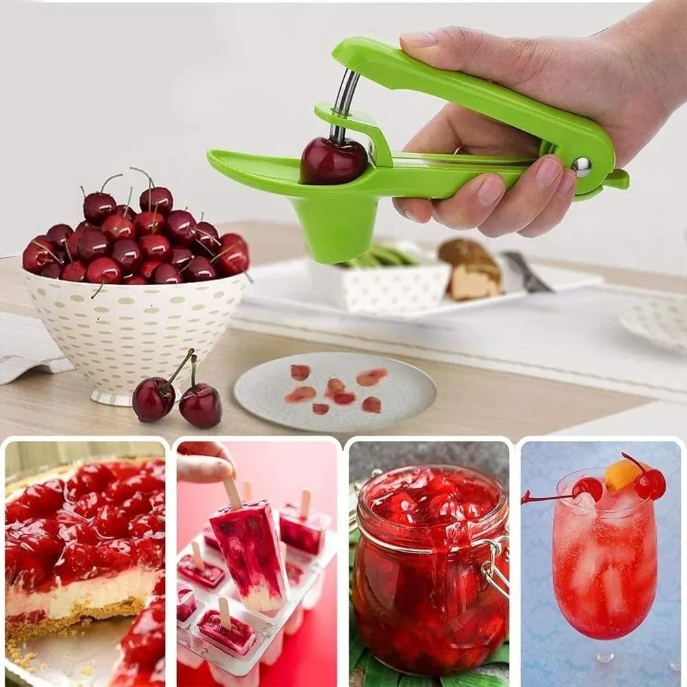 Heavy Duty Cherry Pitter Tool with Space Saving Lock Design
