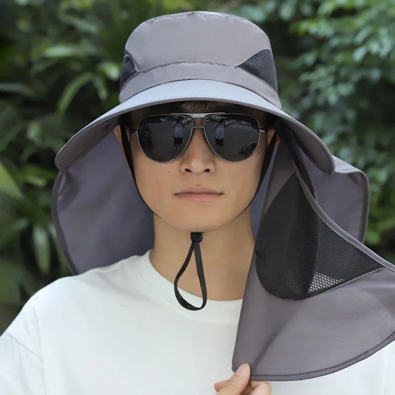 Removable Flap UV Protection Sun Hat – Convertible Wide Brim Fishing & Hiking Bucket Hat