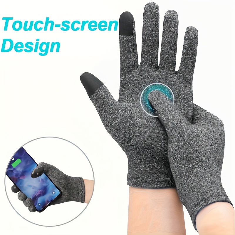 Touch Screen Compression Gloves with Full Finger Palm Support for Daily Hand Comfort