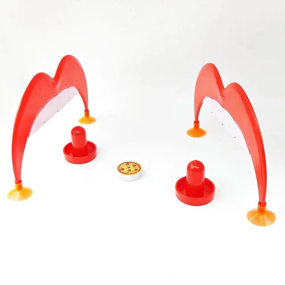 Desktop Ice Hockey Game Pizza-Themed Tabletop Set (Compact Family Challenge)